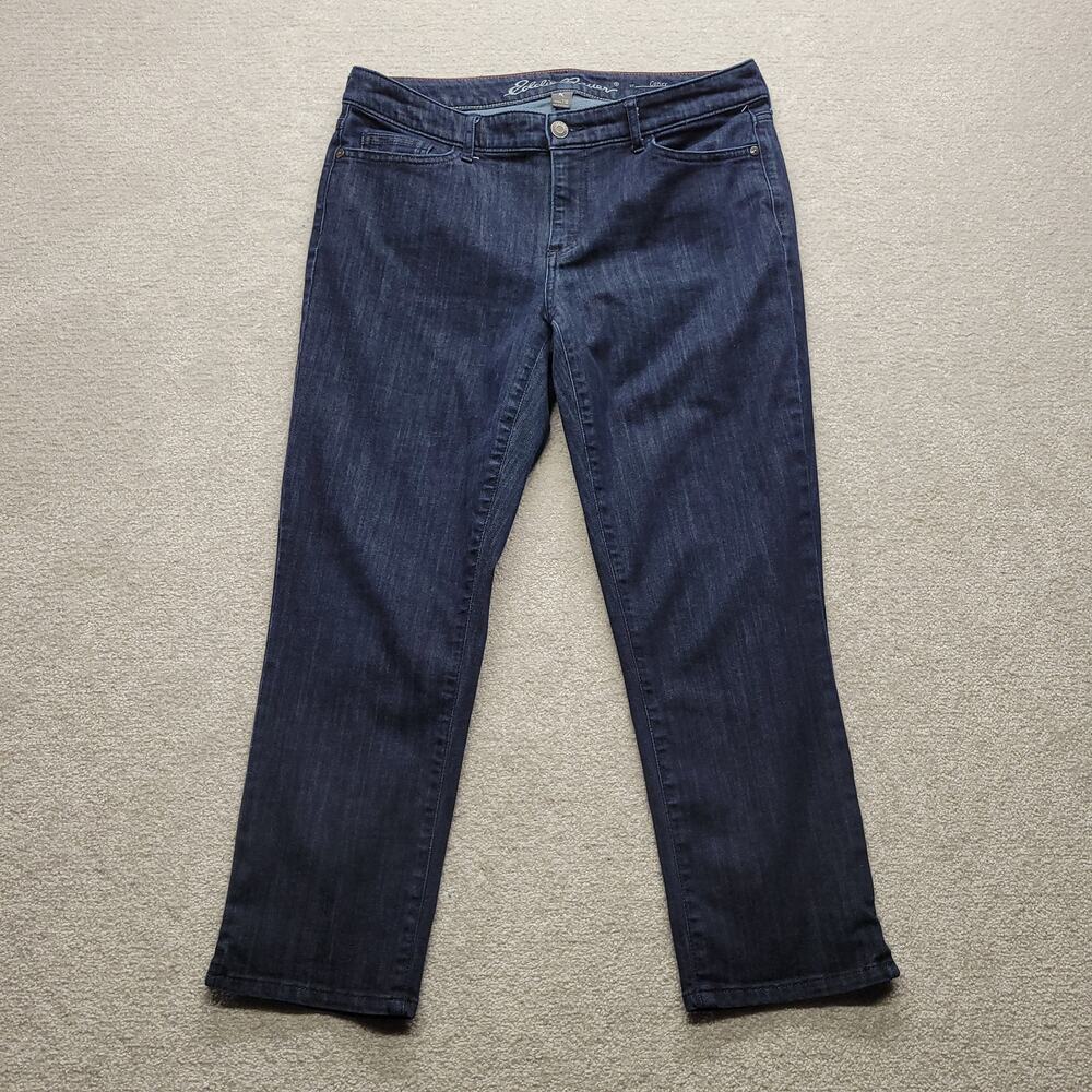 Eddie Bauer Curvy Crop Jeans Women’s Size 10 Dark Wash Stretch Denim